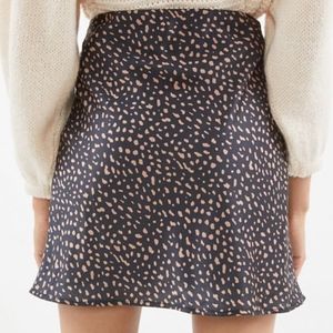 Urban Outfitters Rosa Satin Slip Mini Skirt